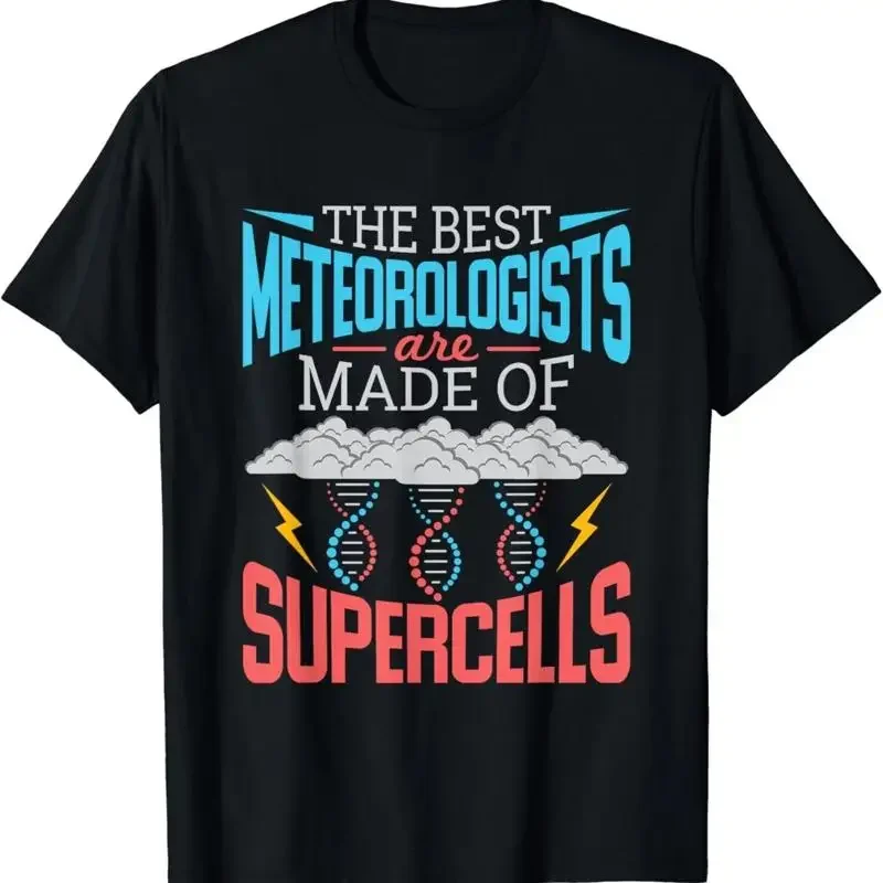 

Meteorologist Supercells DNA Graphic Tee Breathable Cotton Short Sleeve T-Shirt for Men
