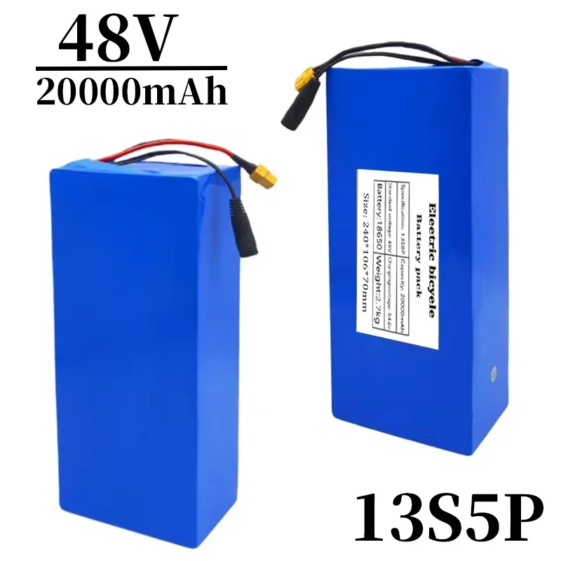 Оригинальный аккумулятор для электромобиля, скутера, 13S5P, 48 В, 20 Ач, литиевая батарея, индивидуальный складной автомобиль 48 В, электромобиль и зарядное устройство