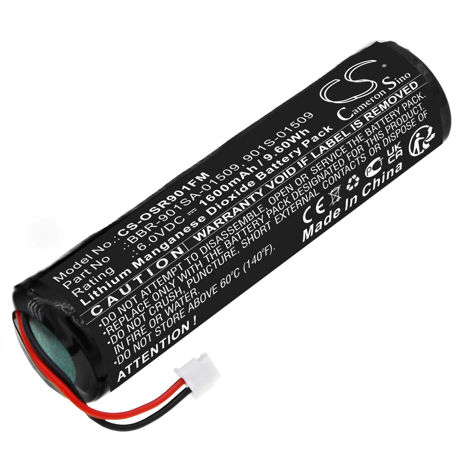 Marine Safety & Flotation Devices 1600mAh Li-MnO2 6.0V Battery 901S-01509 for Ocean Signal rescueME MOB1 MOB1 distress beacon