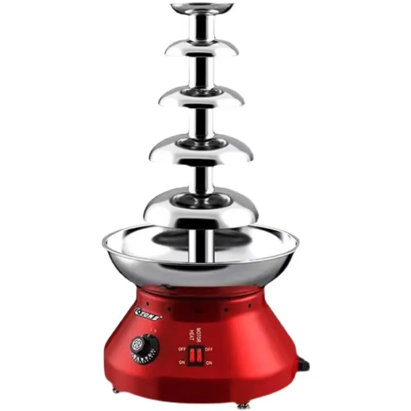 

Commercial Chocolate Fountain Cascade Machine 5 Tie Chocolate Fondue Fountain Machine