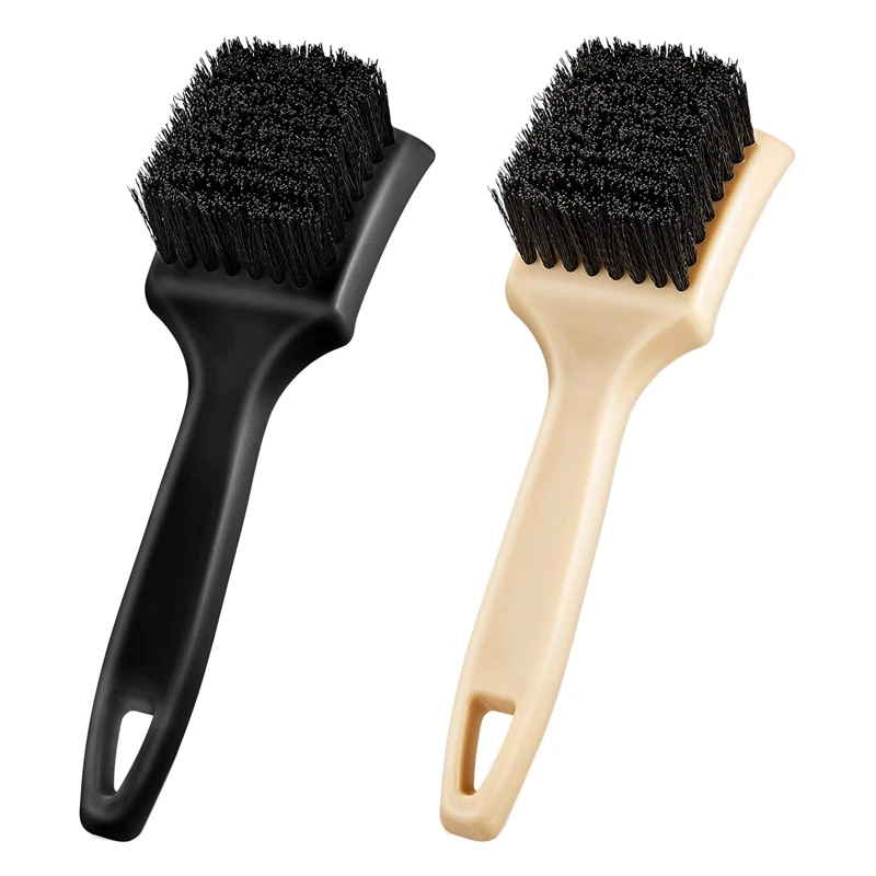 

2Pc Car Carpet Upholstery Cleaner Brush Car Wheel And Tires Brush Car Detailing Brushes Car Wash Accessories Scrub Brush