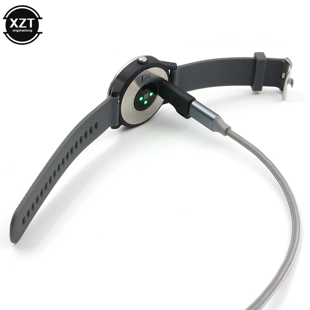 USB C к 4-контактному зарядному адаптеру для Garmin Fenix 5/5S/5X/6 Forerunner 45/45S/245/245M/935 Smart Watch T84D, зарядный преобразователь Type C