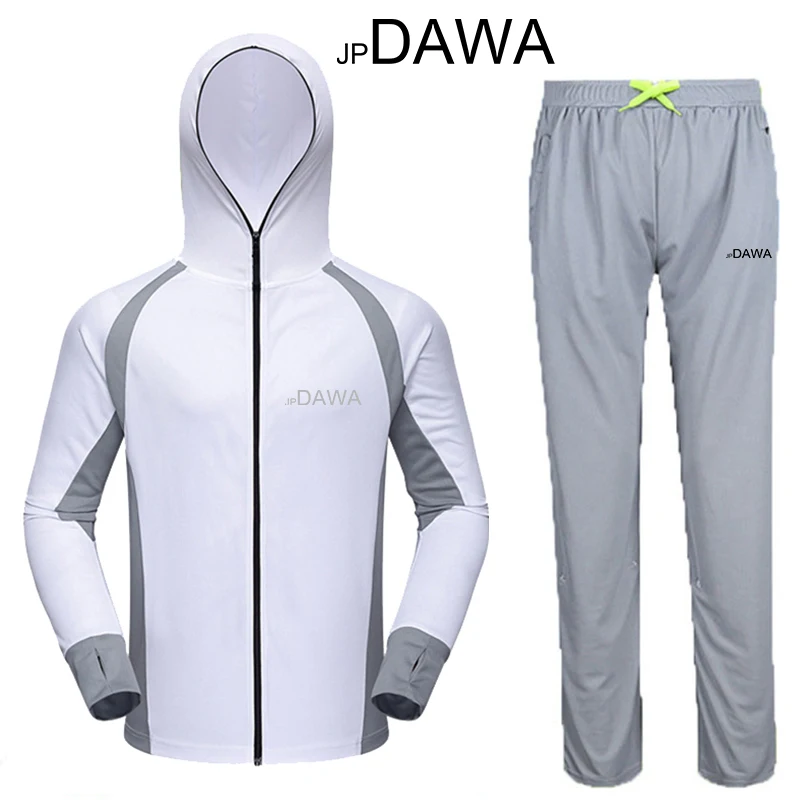 JP Dawa Fishing Sunscreen Clothing Summer Men's Quick Drying Breathable Lightweight Long Sleeved Hooded Coat Fishing Clothing