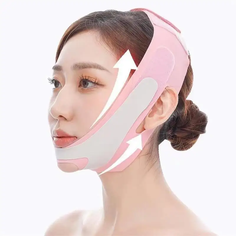 Bandage V Lift Mask Elastic Slimming Shaper Women Facial Contour Reduce Double Chin Cheek Up Belt Face Tape