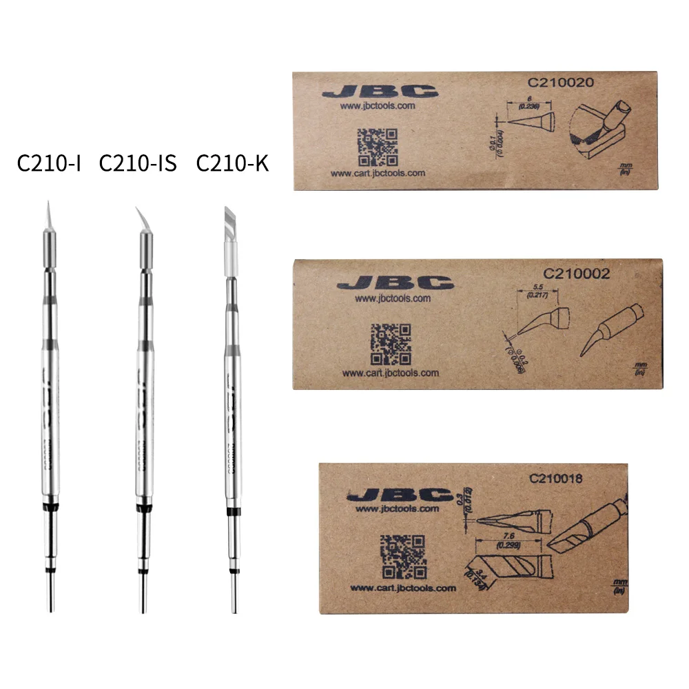 Original JBC Soldering Iron Tips C210-002 C210-018 C210-020 For T210-A T210-NA T210-PA Soldering Handle Soldering Station