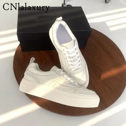 New 2023 Autumn British Sneakers For Women Retro Leather Flat Shoes Fashion Casual Vulcanized White Shoes Ladies Y2k Shoes