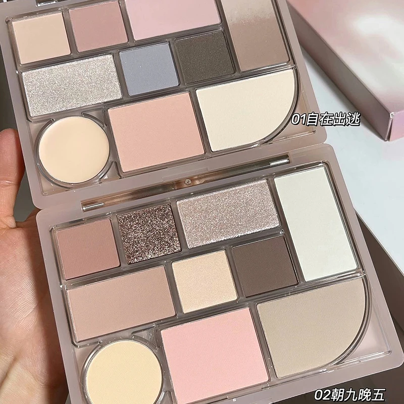 DIKALU-Plaque de combinaison de maquillage paticolor, plaque de fard à barrage, fard à joues, contour, point culminant, couleur de la terre, nouvelle règle