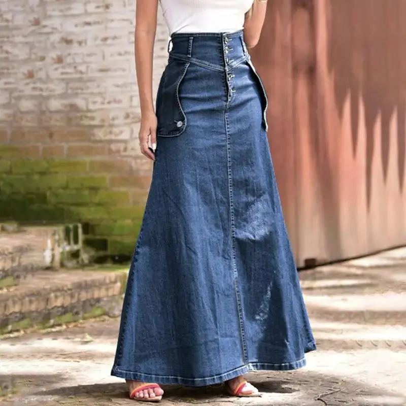 

Loose Faion Women's Skirt Kneilength Casual Long Skirts for Middle-Aged And ly Women Comfortable Breathable Clothing