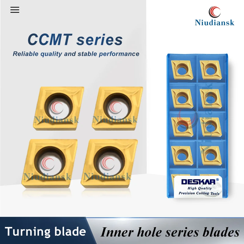

CNC Lathe CCMT Series Turning Inserts CCMT060204/060208/09T304/09T308/120404/120408 LF9018 Internal Turning Tool Rhombus Blades