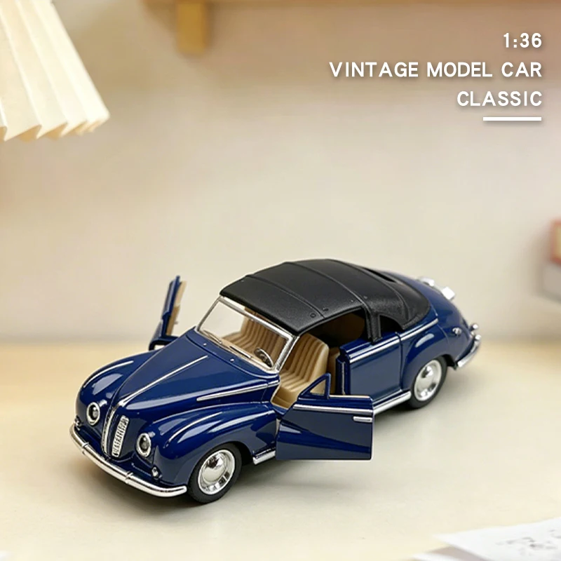 

1:36 Alloy Diecast BMWS Vintage Car Model Classic Pull Back Car Miniature Vehicle Replica For Collection & Gift Display