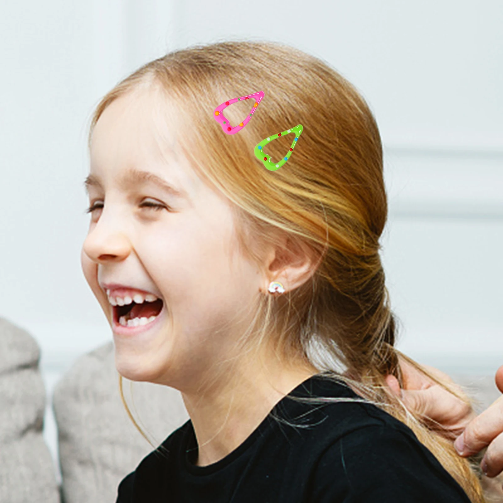 

30pcs C y Color Hair Clips Set for Girls Resin Star Shaped Accessories Fine Thin Hair Grip Bangs Side Decorative
