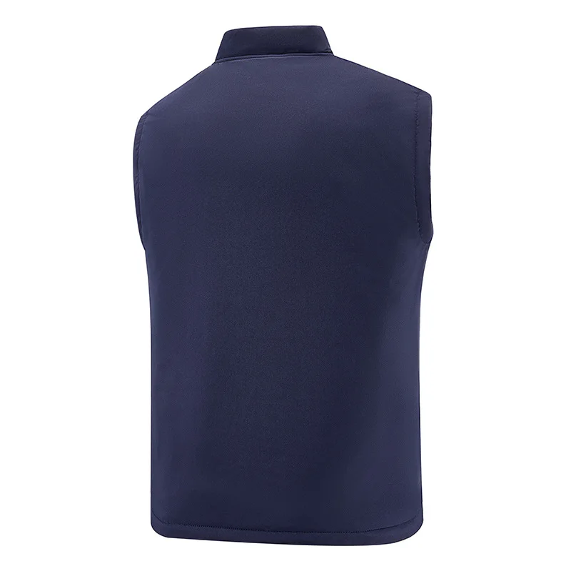 Minsu 2025 New V-neck Vest with Fleece Lining, Thickened for Middle-aged and Elderly, Plus-size Vest Jacket