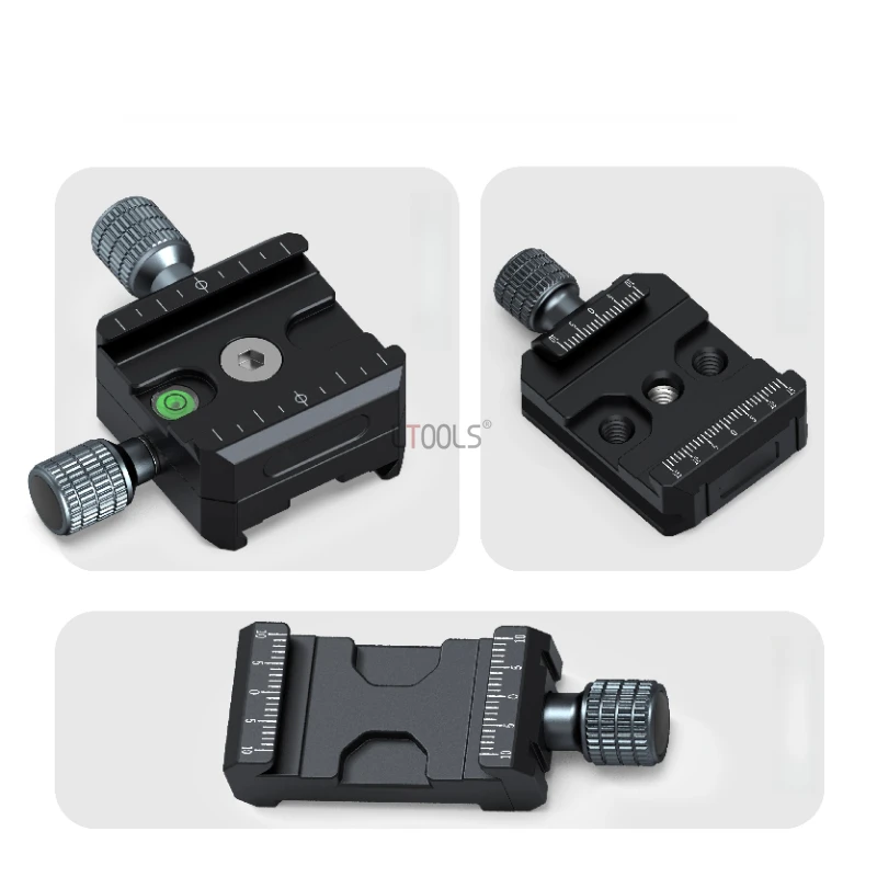 

Universal Aluminum Alloy Bidirectional Clamping Seat Quick Release Splint Clamp Camera Tripod Base Panoramic Accessories Tools