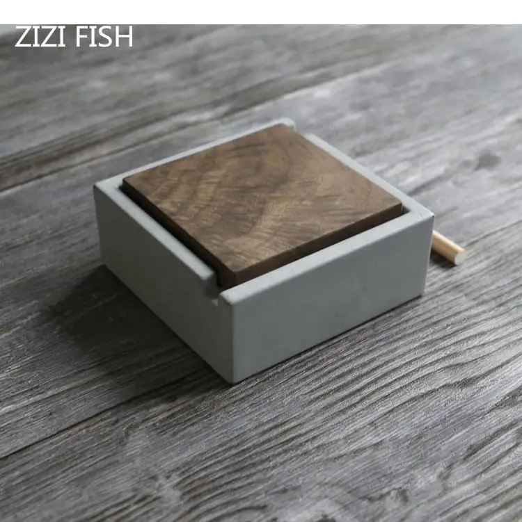 

Cement ashtray Ashtray Cinzeiro Ash tray Ashtrays Concrete personality decoration Nordic Wind Hotel Ashtray