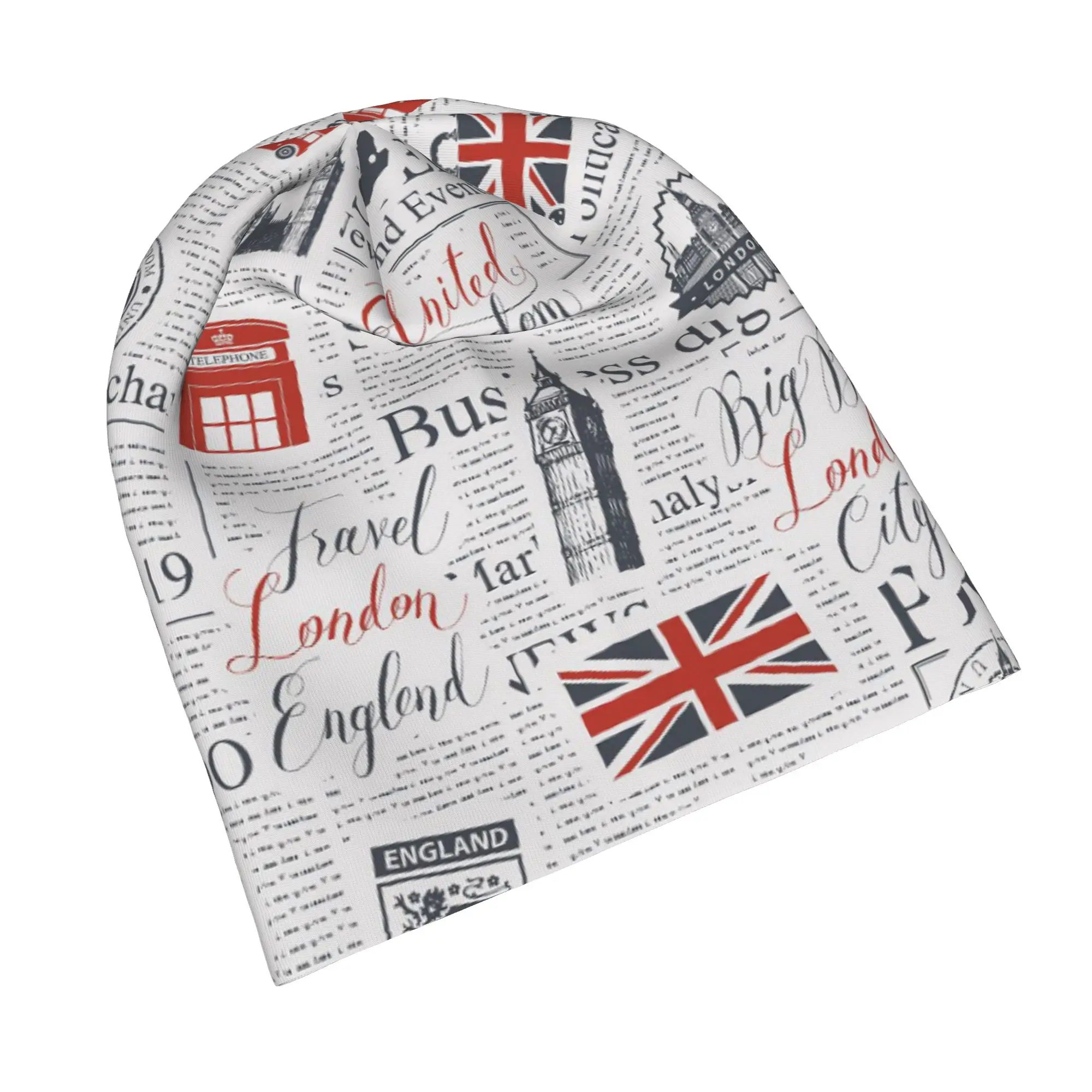 UK London British Symbol Skullies Beanies Hat Retro Style Hip Hop Men Women Outdoor Cap Warm Multifunction Bonnet Hats
