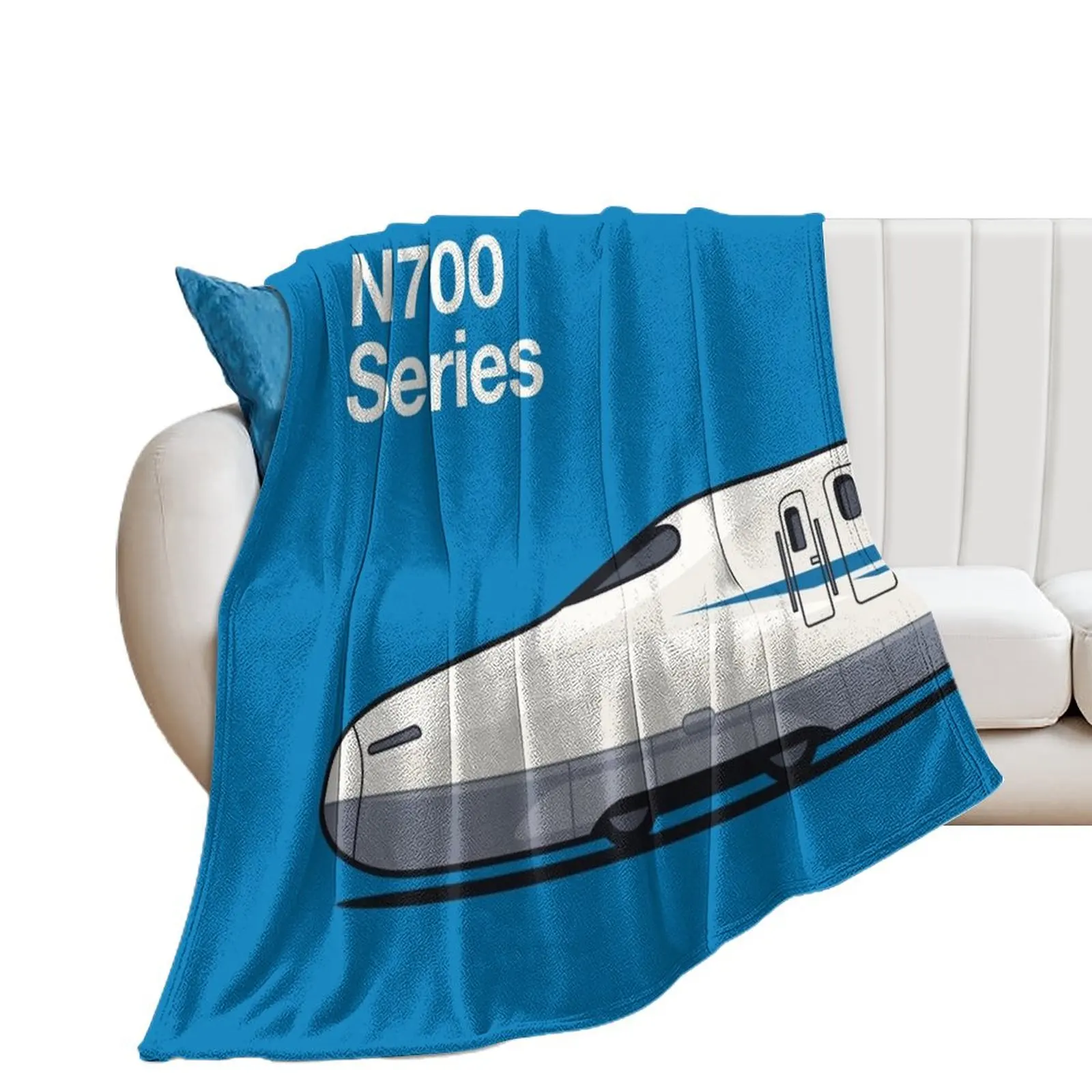 N700 Series Shinkansen Bullet Train Side Throw Blanket For Sofa Thin Thins Plush valentine gift ideas Blankets