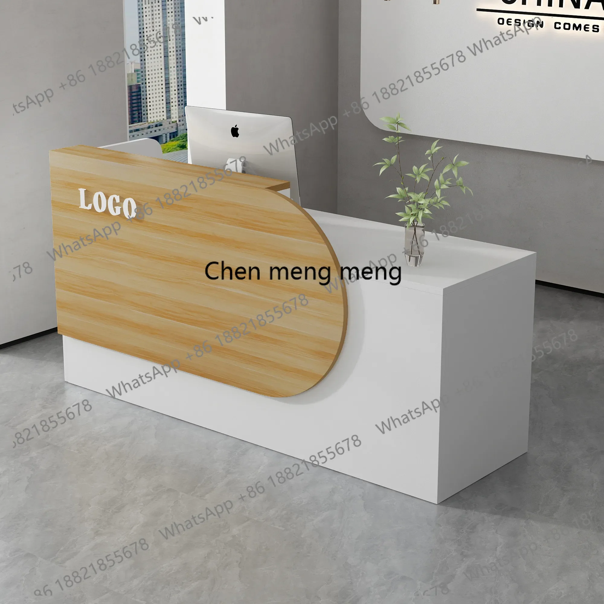 E136 Supermarket Reception Desk Beauty Salon Coffee Pharmacy Reception Desk Modern Infodesk Luxury Comptoir Caisse Office Furnit