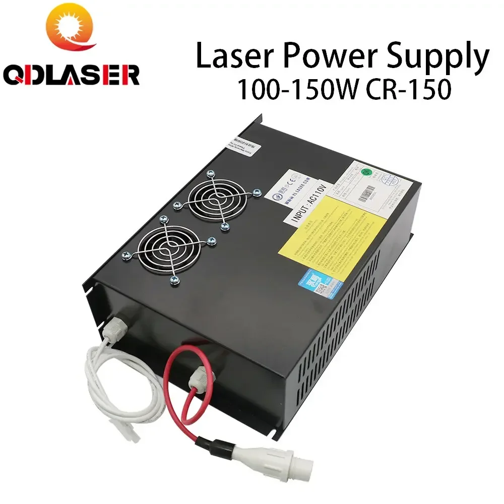 

QDLASER Yongli Лазерный источник питания 100-150 Вт для лазерной трубки CO2 CR-U150 U серии CO2 Лазерный гравировальный станок для резки