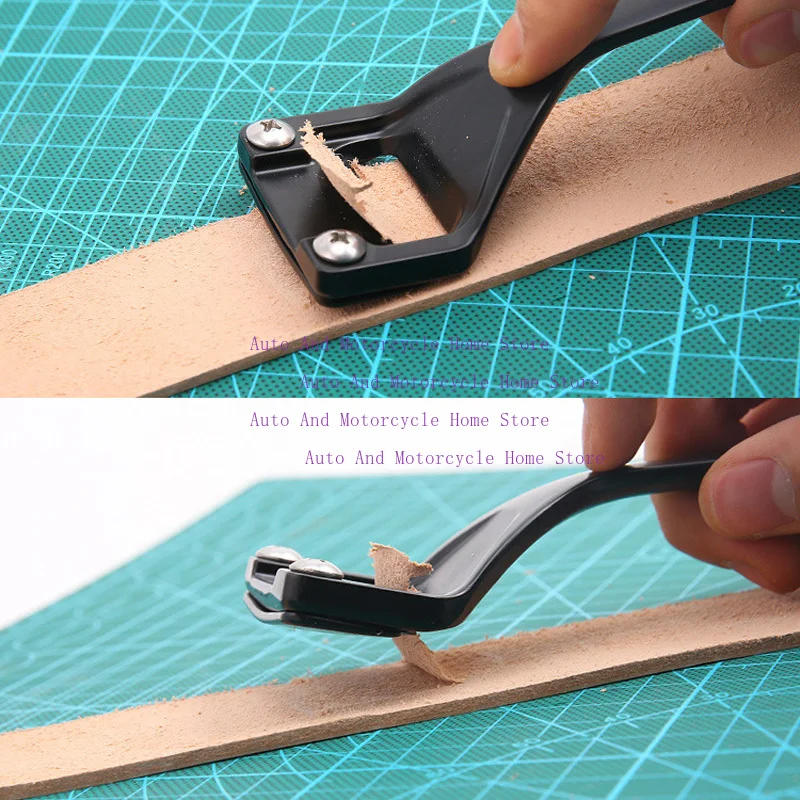 مجموعة أدوات سكين التزلج الجلدية DIY سكاكين ترقق الجلود + 3 شفرات قاطعة ترقق الحواف