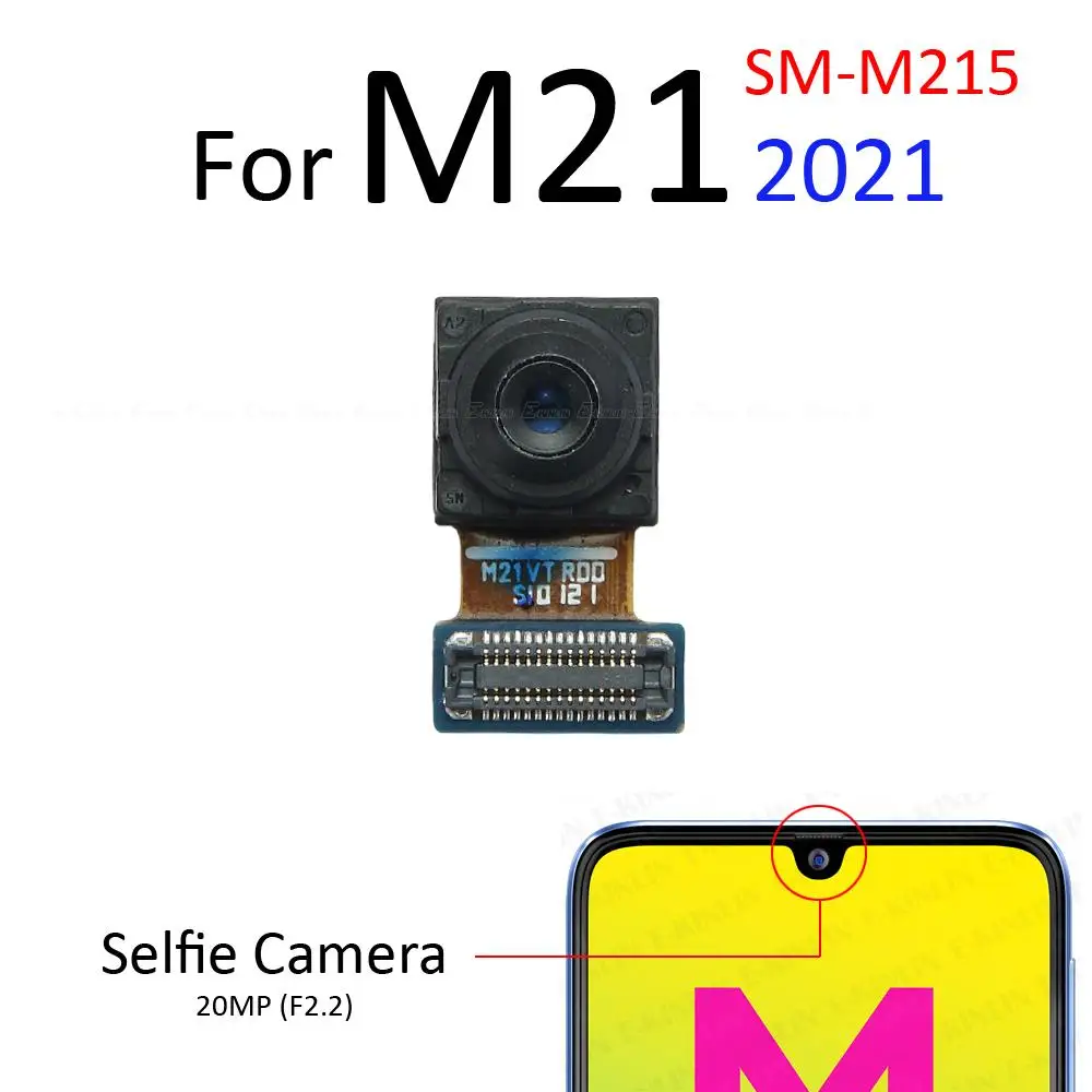 Selfie Front Facing Camera For Samsung Galaxy M51 M31 M21 2020 2021 Ultrawide Macro Depth Telephoto Main Camera Flex Cable