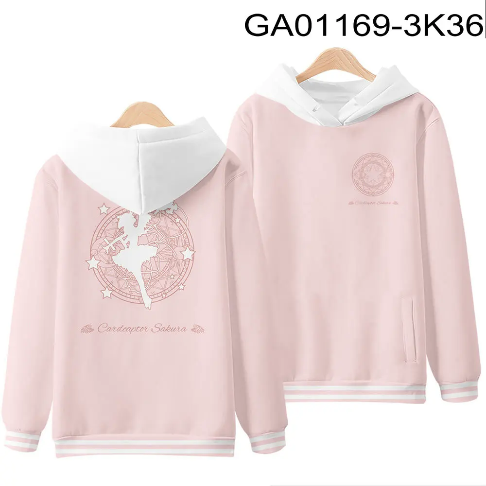 Anime Cardcaptor Sakura Oversized Hoodie Women Men Long Sleeve Crewneck Sweatshirt Y2K Streetwear Casual Tacksuit Clothes