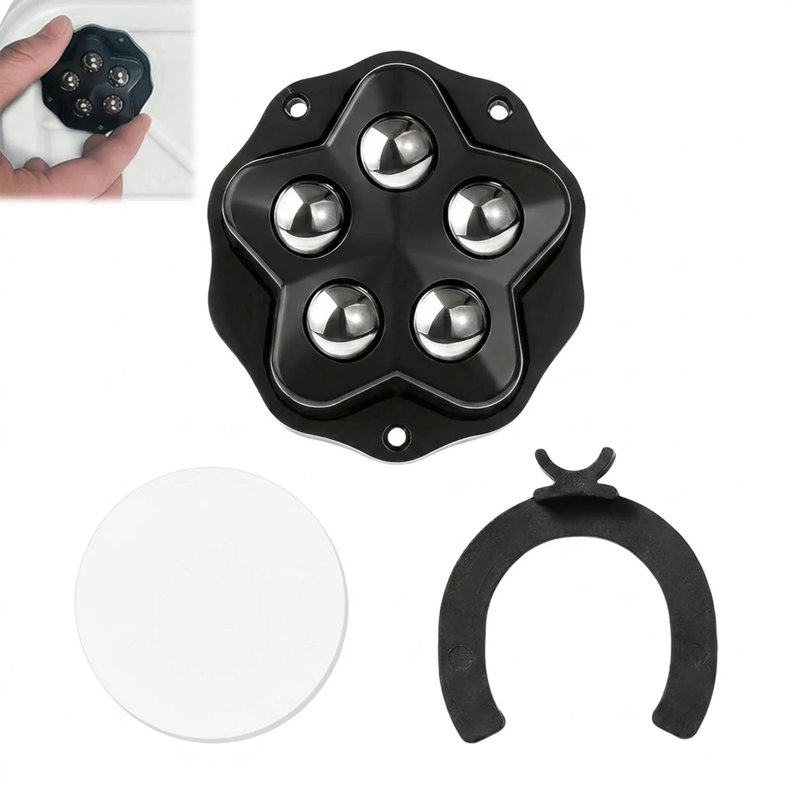 12PCS Self Adhesive Furniture Rollers Stainless Steel Ball Bearings Heavy Duty Moving Pads for Sofas Tables Chairs