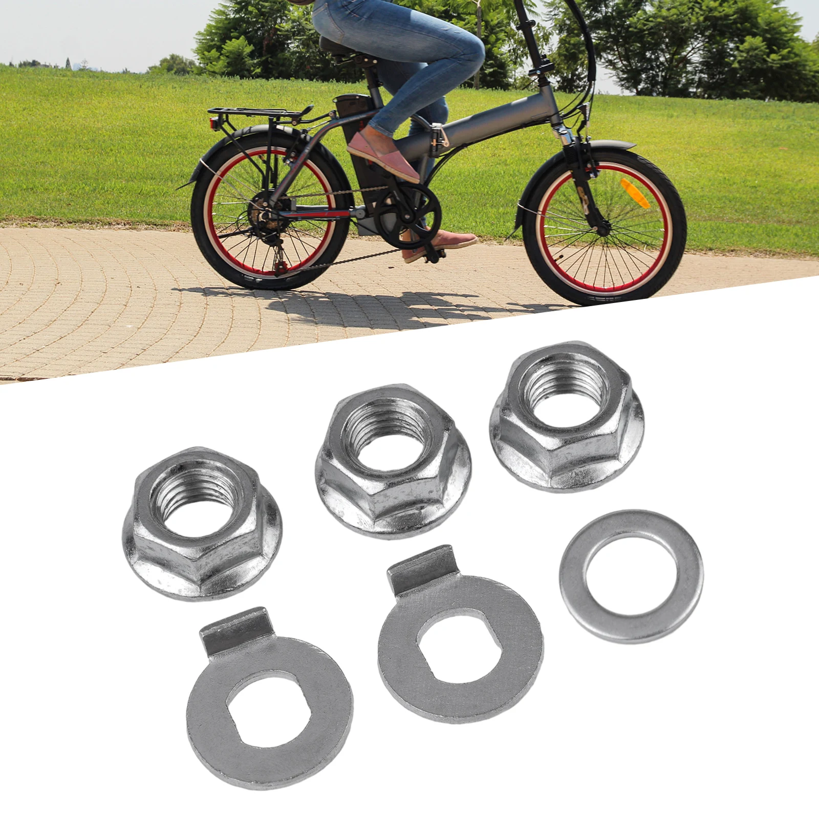Ebike Nut 1 Set Nuts Silver 12mm (M 12) For 250W-1000W Motors For E-bike For Electric Bike For Scooter High Quality