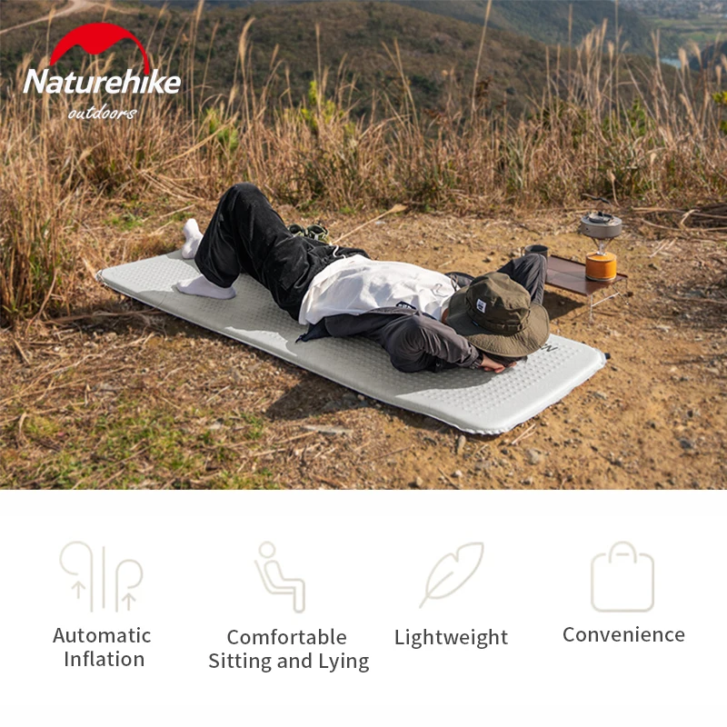 Naturehike Automatic Inflatable Mattress Outdoor Portable Camping Tent Moisture-Proof Soft Sponge Sleeping Pad Hiking Ultralight