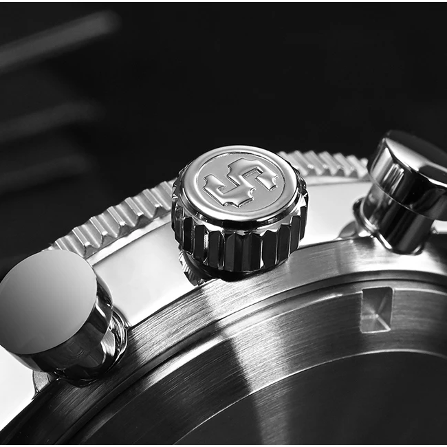 San Martin Men Chronograph Watch 40mm Manual Winding Mechanical Wristwatch Sapphire 100M Waterproof C3 Luminous ST1901