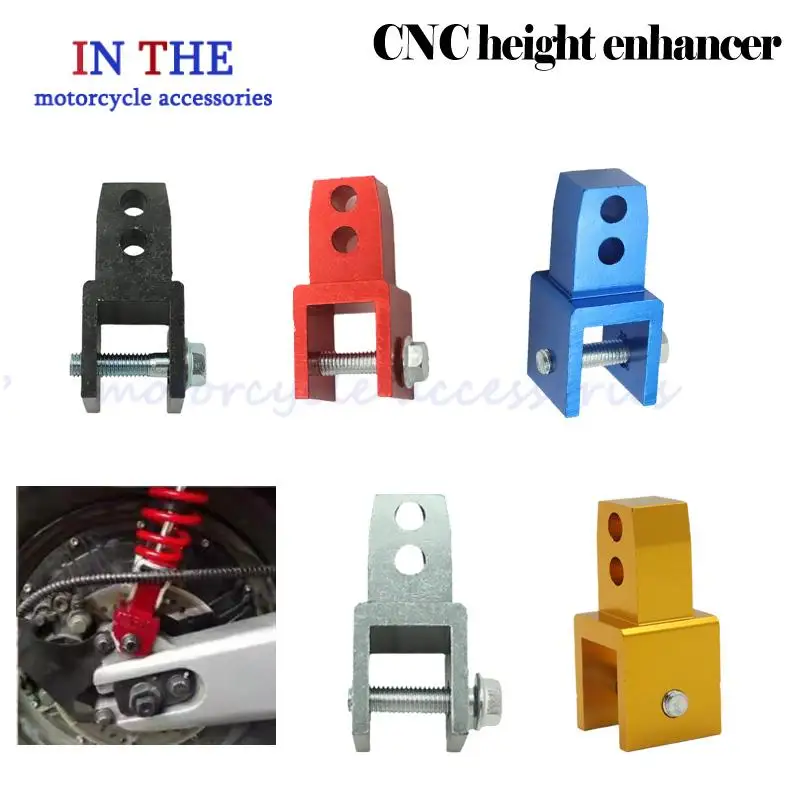 Motorcycle Shock Bracket Motorcycle Riser Heightening Adapter With Screw Front Shock Extension Absorber Aluminum Alloy