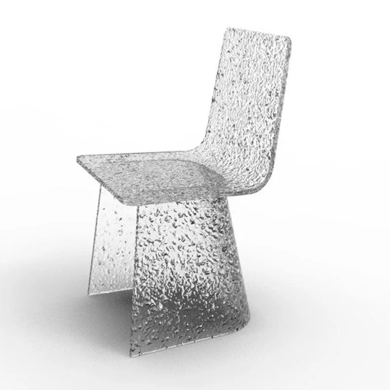 Acrylic Chair for Modern Dining Room Transparent Backless Chair Luxury Minimalist Home Dining Chair  Crystal