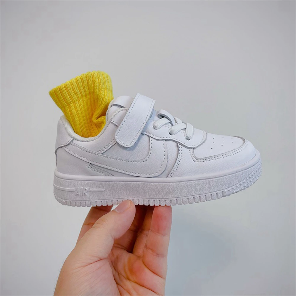 Baskets décontractées confortables pour enfants, chaussures de course pour enfants, chaussures de tennis blanches pour garçons et filles