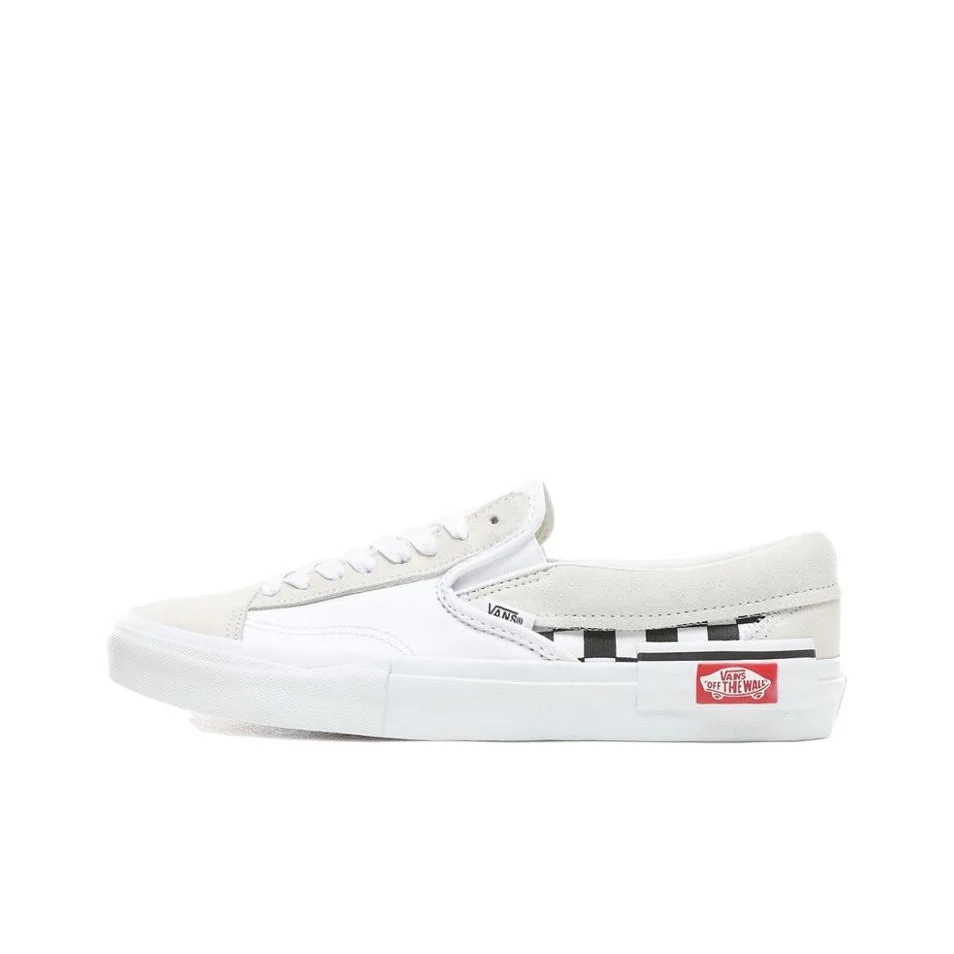Tênis Slip-On POIZON Vans Cap 'White Black Checkerboard'