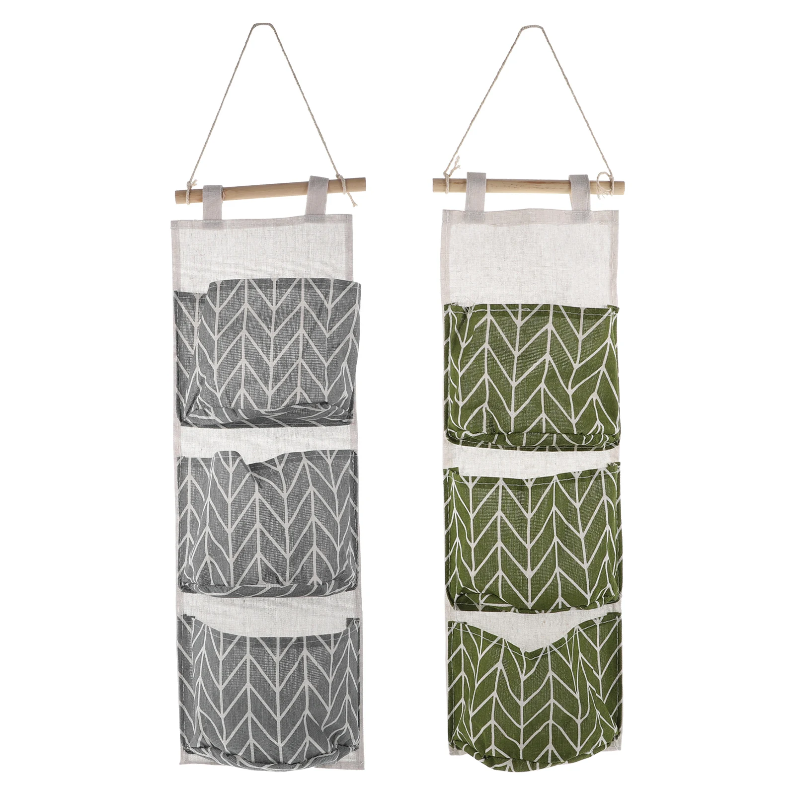 

2Pcs Waterproof Cotton Linen Wall Hanging Home Decor Household Storage Pouches Wall Hanging Bags Furnishings ganizers