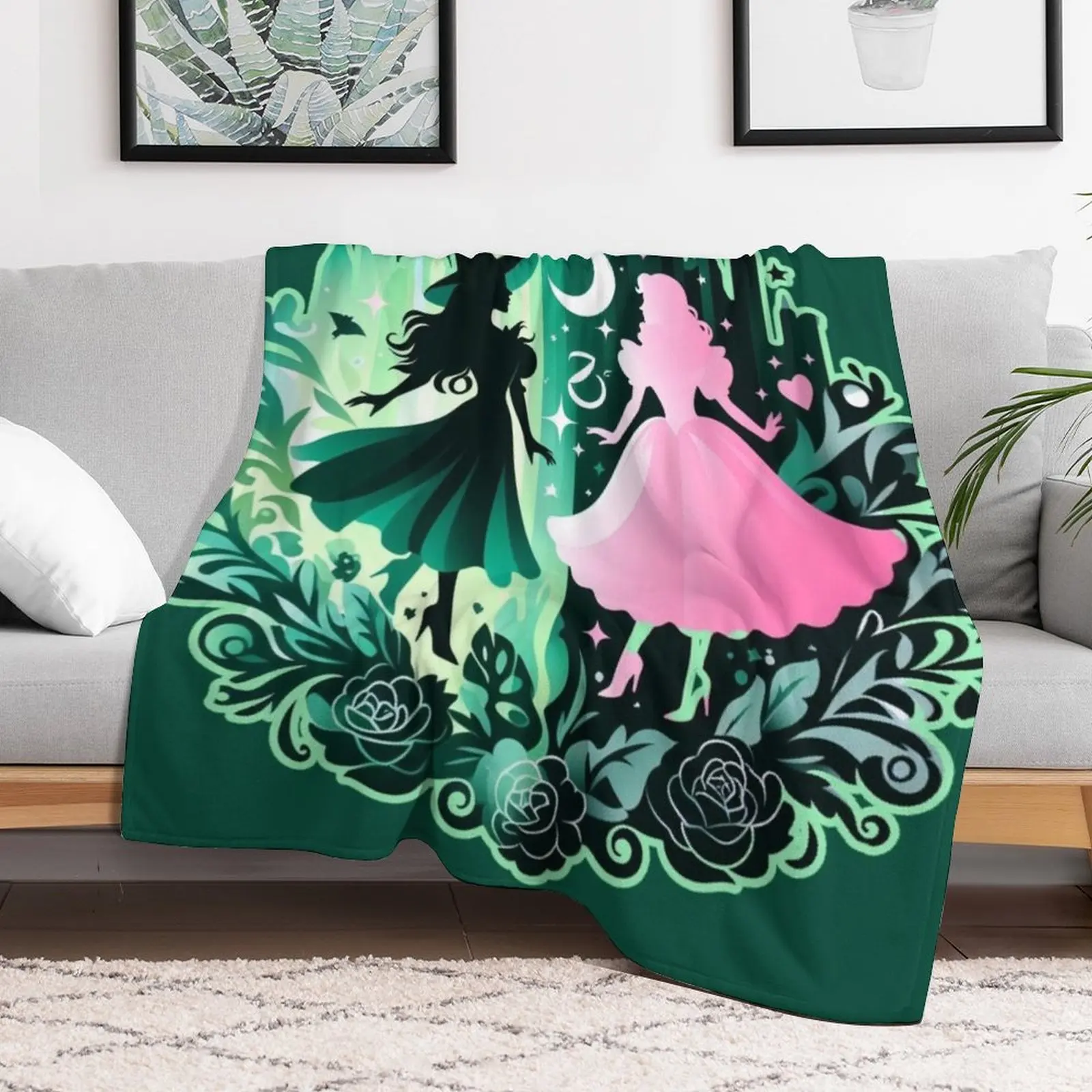 Elphaba & Glinda Wicked the Musical Throw Blanket decorative For Decorative Sofa Summer Beddings Beach Blankets