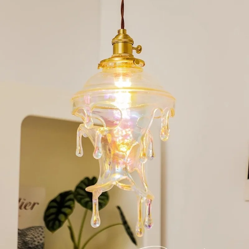 Melting Candle Droplets Pendant Lights Designer Restaurant Bar Counter Creative Hanging Lamps Personalized Art Decor Chandelier