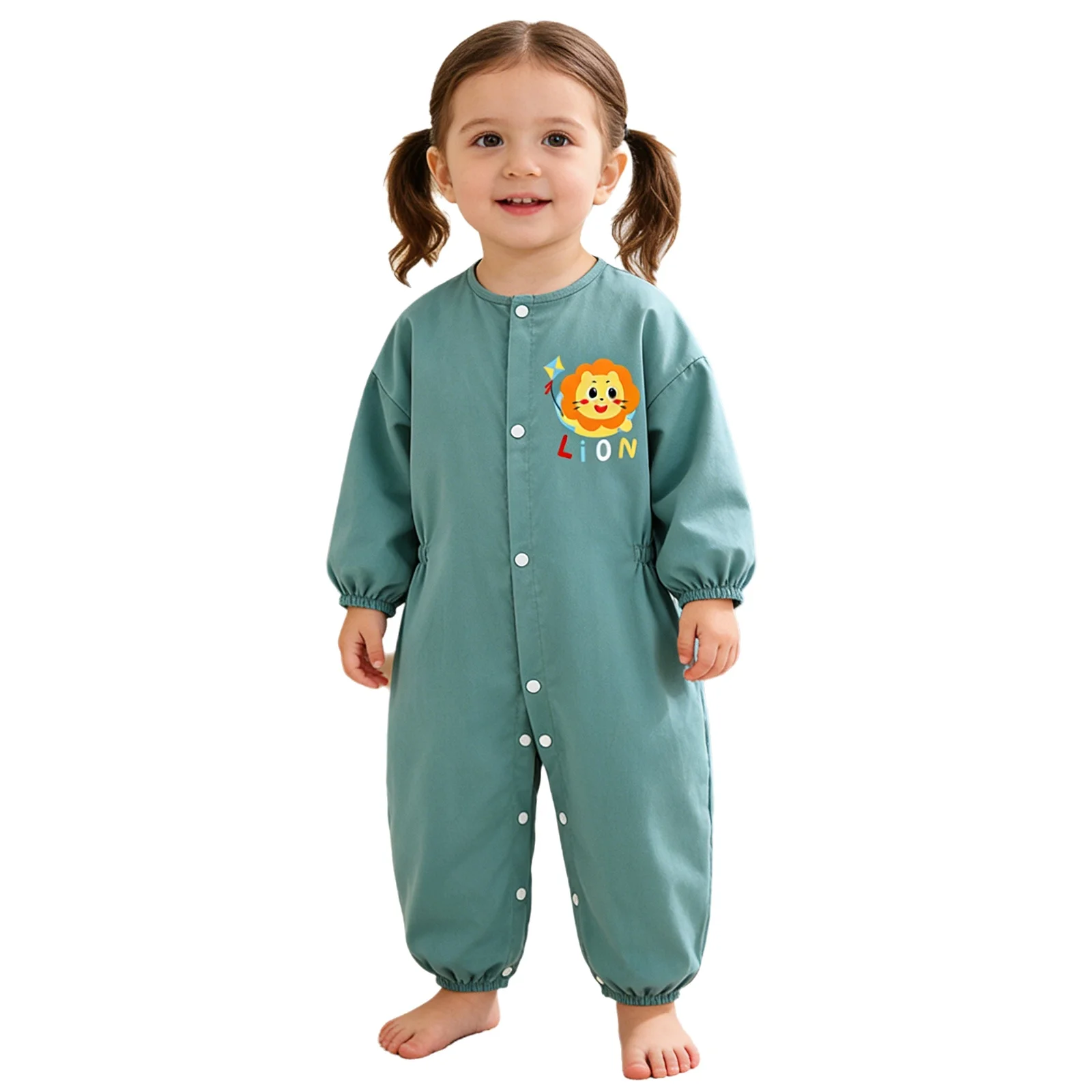 

Детский комбинезон-накидка с длинным рукавом для мальчиков и девочек, защитный от загрязнений, для ползания, игр на улице, домашняя одежда