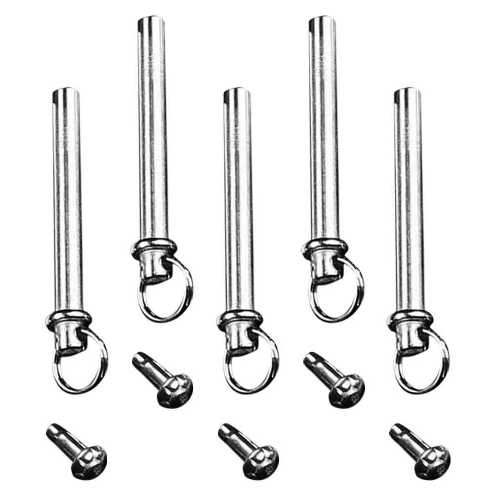 5 Sets Fan Accessories Hand Held Folding Parts Shaft Rivets for Handheld Solid Nuts Accessory Stainless Steel