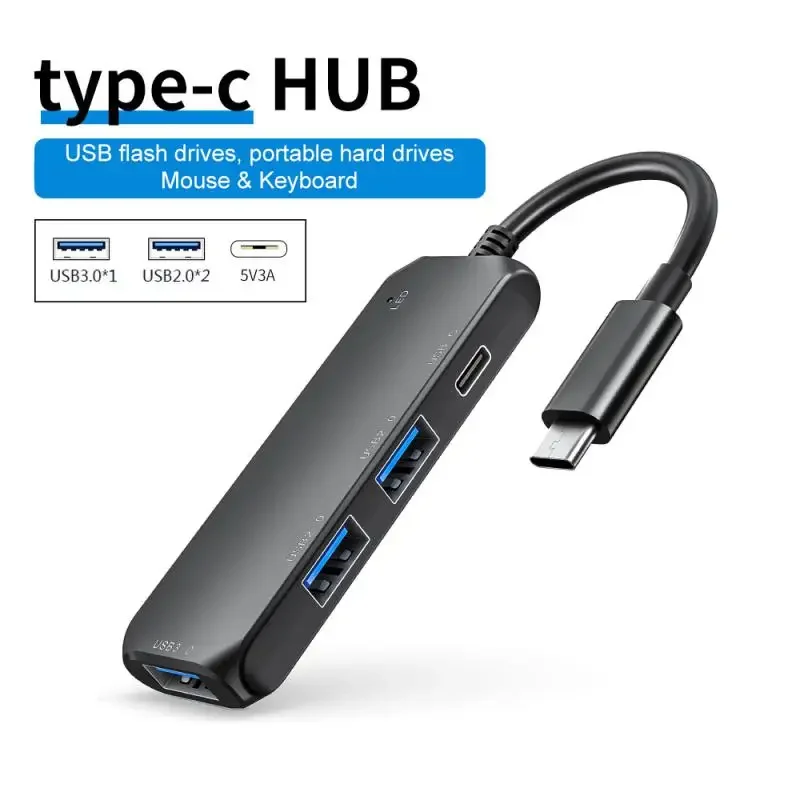 

4 in 1 Type C Hub Docking Station USB Hub Dock Station Splitter Laptop Expander USB C Hub