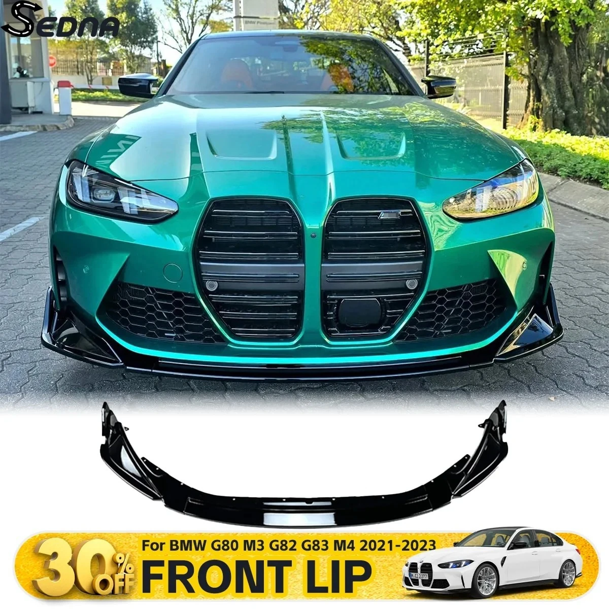 

Front Bumper Lip Splitter Shovel For BMW G80 G81 M3 G82 G83 M4 2021-2023 Car Chin Spoiler Lower Lips Tuning Guard Accessories