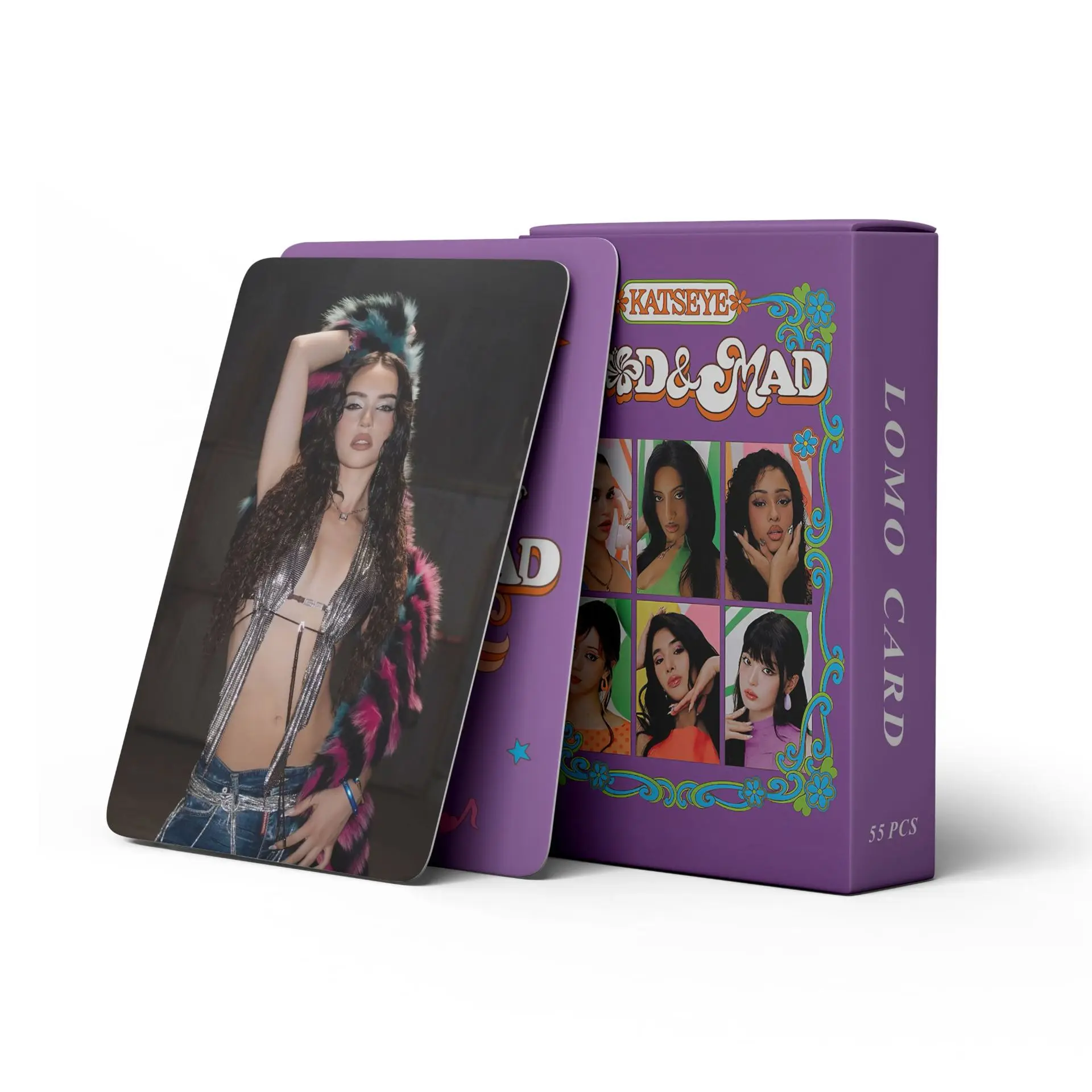 55 pièces/ensemble KATSEYE 2026 vœux de la saison POP lomo Star cartes Photo Lomo cartes Fans Collection cartes imprimées