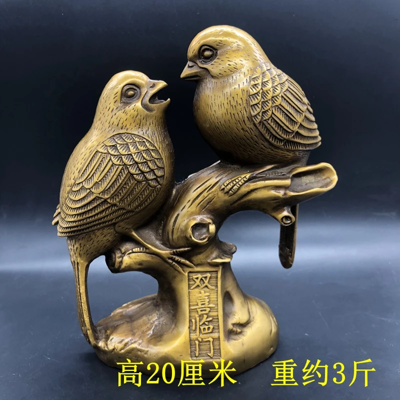 

Деревенские старые предметы, настольное украшение с двойной радостью Qianlong времен династии Цин, специальная цена