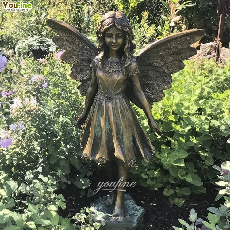 Enchanted Fairy Magic Gardens Statue Fairy Figure Brass Bronze Sculpture