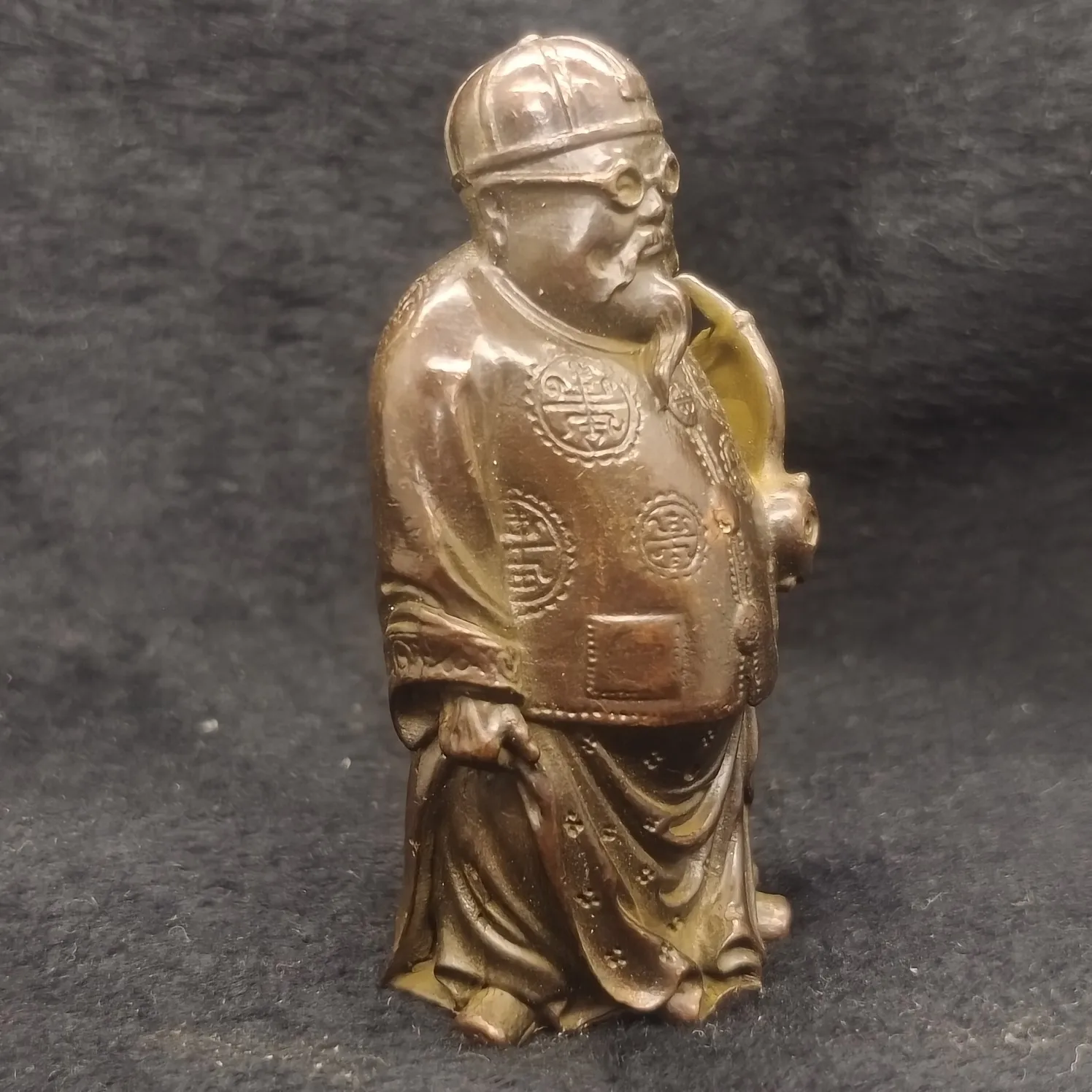 Home Decoration Character Sculpture Chinese Style Money Treasurer Landlord Decoration Statue Bronze Collection Figurine Crafts