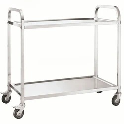 Modern Kitchen Furniture Snack Food 3 Tiers Stainless Steel Dining Service Cart with Braked Universal Wheel