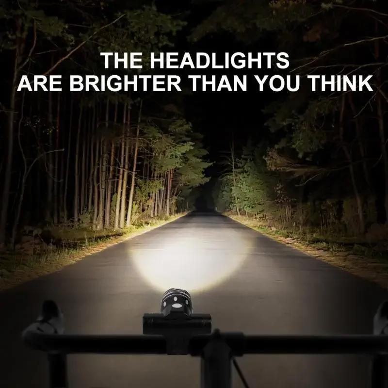 NEW T6 LED Bicycle Front Light With Taillight USB Rechargeable Lantern Zoom Bike Headlight Cycling Flashlight Bike Accessories image 3