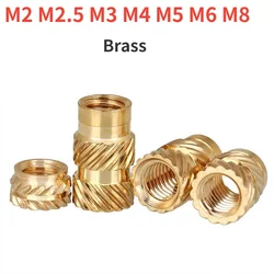 M2 M2.5 M3 M4 M5 M6 M8 Brass Insert Nut Hot Melt Knurled Thread Heat Injection Molding Embedment Copper Nut
