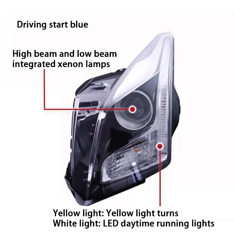 

Автомобильные фары для Cadillac ATS ATS-L 2014-2017, светодиодные фары DRL, биксеноновые линзы, дальний ближний свет, парковочные противотуманные фары, аксессуары