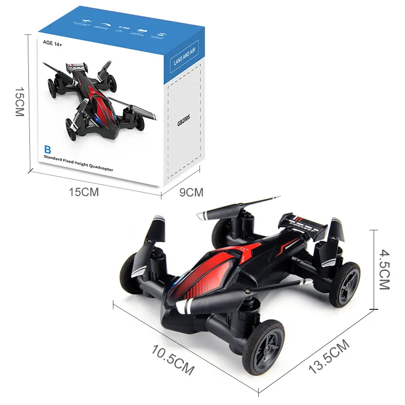 JJRC Explosion Mini Land And Air Remote Control Aerial Drone Czteroosiowy zdalnie sterowany samolot Rollover Light Bezzałogowy samochód Zabawka