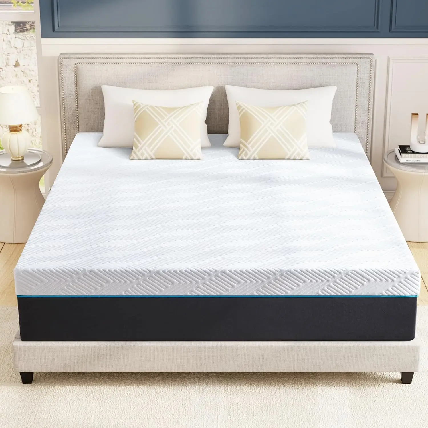 

King Size Mattress,12-Inch King Foam Mattress in Box,Edges Support for Sleep Supportive,76" X 80" X 12"